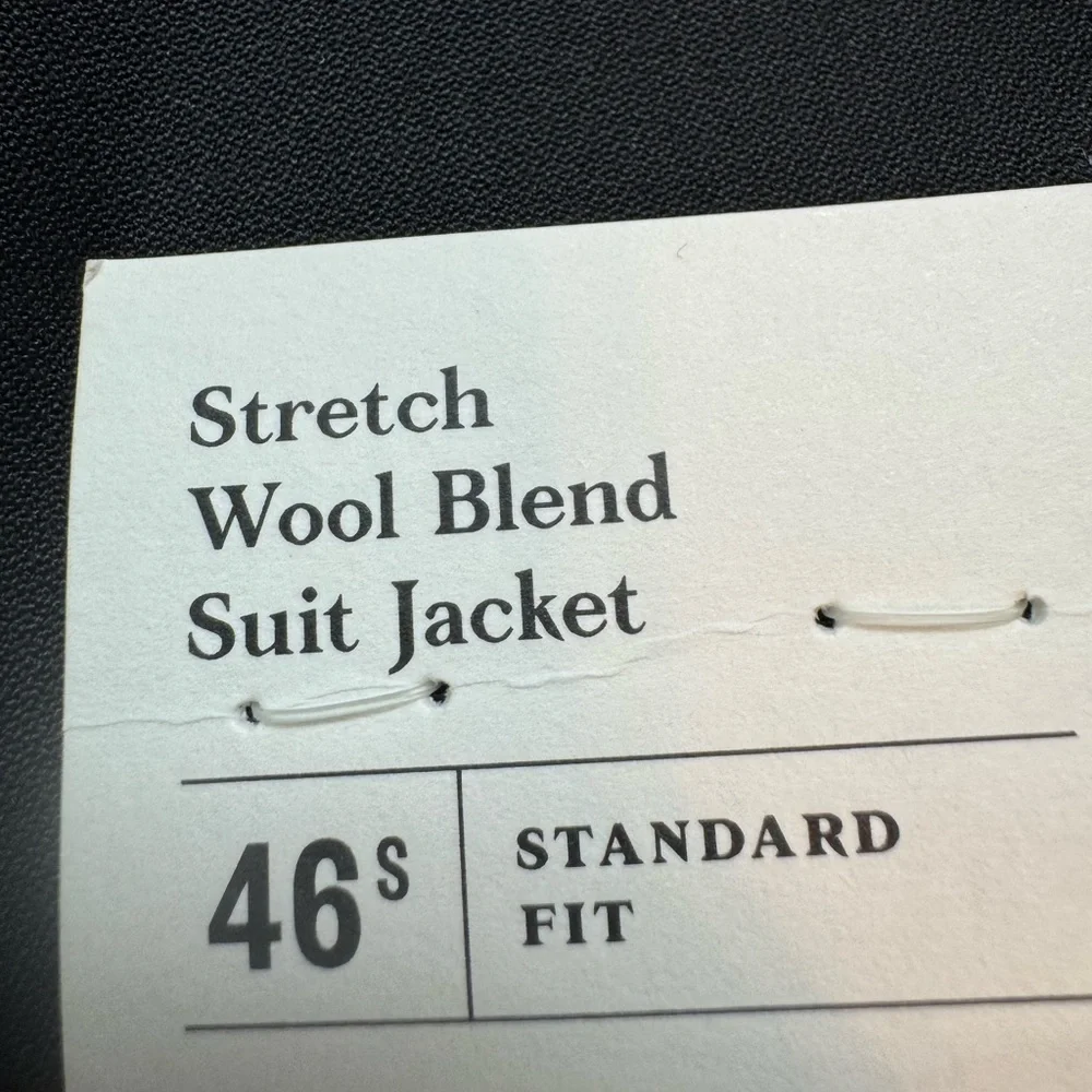Goodfellow & Co Navy Sport Coat Modern Tailored Fit Wool Blend Suit Jacket - 46S - Picture 9 of 9